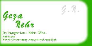 geza nehr business card