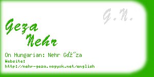 geza nehr business card